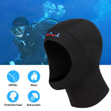 Load image into Gallery viewer, 1MM Neoprene Diving Cap Sun Protection Warm Scratch-Proof Diving Headgear Suitable For Surfing Winter Swimming

