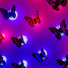 Load image into Gallery viewer, Double Layer Butterfly Night Lights Creative Colorful Luminous Butterfly Light Pasteable Led Decorative Wall Lamp
