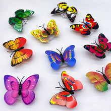 Load image into Gallery viewer, Double Layer Butterfly Night Lights Creative Colorful Luminous Butterfly Light Pasteable Led Decorative Wall Lamp
