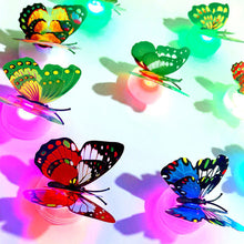 Load image into Gallery viewer, Double Layer Butterfly Night Lights Creative Colorful Luminous Butterfly Light Pasteable Led Decorative Wall Lamp
