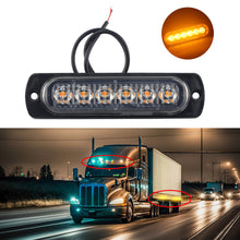 Load image into Gallery viewer, 6SMD 12V 24V Truck LED Constant Warning Light Side Marker Grille Lightbar Car Beacon Indicators Light Lamp Amber Yellow White Traffic Light
