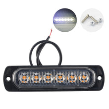 Load image into Gallery viewer, 6SMD 12V 24V Truck LED Constant Warning Light Side Marker Grille Lightbar Car Beacon Indicators Light Lamp Amber Yellow White Traffic Light

