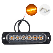 Load image into Gallery viewer, 6SMD 12V 24V Truck LED Constant Warning Light Side Marker Grille Lightbar Car Beacon Indicators Light Lamp Amber Yellow White Traffic Light
