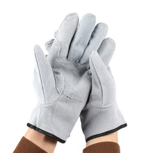 Load image into Gallery viewer, Summer Work Gloves Wear-Resistant Leather Workers Work Welding Safety Protection For Garden Sports Motorcycle Driver Glove
