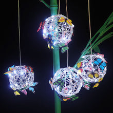 Load image into Gallery viewer, Butterfly Solar Lamp Garden Tree Hanging Butterfly Round Ball Light Outdoor Glowing Butterly Lamp Decorative Nightlight Waterproof Solar Lights
