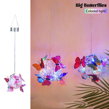 Load image into Gallery viewer, Butterfly Solar Lamp Garden Tree Hanging Butterfly Round Ball Light Outdoor Glowing Butterly Lamp Decorative Nightlight Waterproof Solar Lights
