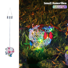 Load image into Gallery viewer, Butterfly Solar Lamp Garden Tree Hanging Butterfly Round Ball Light Outdoor Glowing Butterly Lamp Decorative Nightlight Waterproof Solar Lights
