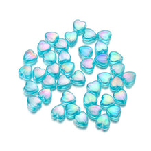 Load image into Gallery viewer, 50pcs 9mm Colorful Heart Beads for Jewelry Making Loose Spacer Beads DIY Handmade Necklace Bracelet Acrylic Beads Accessories
