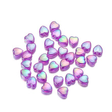 Load image into Gallery viewer, 50pcs 9mm Colorful Heart Beads for Jewelry Making Loose Spacer Beads DIY Handmade Necklace Bracelet Acrylic Beads Accessories
