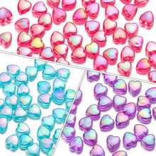 Load image into Gallery viewer, 50pcs 9mm Colorful Heart Beads for Jewelry Making Loose Spacer Beads DIY Handmade Necklace Bracelet Acrylic Beads Accessories
