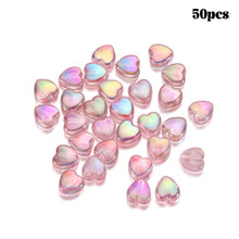 Load image into Gallery viewer, 50pcs 9mm Colorful Heart Beads for Jewelry Making Loose Spacer Beads DIY Handmade Necklace Bracelet Acrylic Beads Accessories
