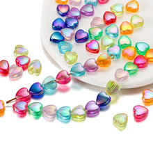 Load image into Gallery viewer, 50pcs 9mm Colorful Heart Beads for Jewelry Making Loose Spacer Beads DIY Handmade Necklace Bracelet Acrylic Beads Accessories
