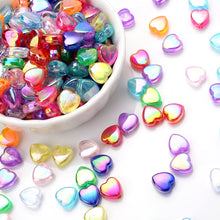Load image into Gallery viewer, 50pcs 9mm Colorful Heart Beads for Jewelry Making Loose Spacer Beads DIY Handmade Necklace Bracelet Acrylic Beads Accessories
