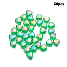 Load image into Gallery viewer, 50pcs 9mm Colorful Heart Beads for Jewelry Making Loose Spacer Beads DIY Handmade Necklace Bracelet Acrylic Beads Accessories
