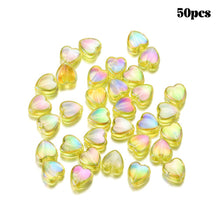 Load image into Gallery viewer, 50pcs 9mm Colorful Heart Beads for Jewelry Making Loose Spacer Beads DIY Handmade Necklace Bracelet Acrylic Beads Accessories
