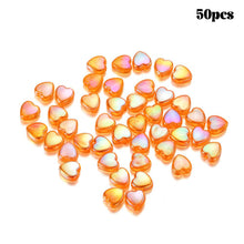 Load image into Gallery viewer, 50pcs 9mm Colorful Heart Beads for Jewelry Making Loose Spacer Beads DIY Handmade Necklace Bracelet Acrylic Beads Accessories
