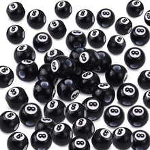 Load image into Gallery viewer, 50pcs Acrylic Lucky 8 Number Beads for Jewelry Making Loose Spacer Beads DIY Handmade Necklace Bracelet Beads Accessories
