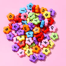 Load image into Gallery viewer, 100pcs/bag Alphabet Letter Flower Beads for Jewelry Making Bracelet Necklace Beads DIY Loose Spacer Beads Accessories
