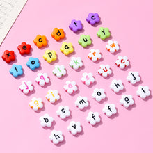 Load image into Gallery viewer, 100pcs/bag Alphabet Letter Flower Beads for Jewelry Making Bracelet Necklace Beads DIY Loose Spacer Beads Accessories
