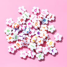 Load image into Gallery viewer, 100pcs/bag Alphabet Letter Flower Beads for Jewelry Making Bracelet Necklace Beads DIY Loose Spacer Beads Accessories

