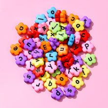 Load image into Gallery viewer, 100pcs/bag Alphabet Letter Flower Beads for Jewelry Making Bracelet Necklace Beads DIY Loose Spacer Beads Accessories

