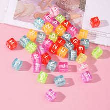 Load image into Gallery viewer, 100pcs/bag Alphabet Letter Square Beads for Jewelry Making Bracelet Necklace Beads DIY Loose Spacer Beads Accessories
