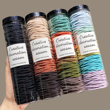 Load image into Gallery viewer, 100pcs/lot Hair bands Solid Color Elastic Rubber Band Hair band Headband Scrunchie Hair Accessories for hair
