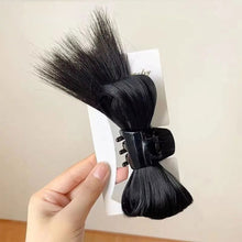 Load image into Gallery viewer, Women Half-tie Hair Claw Feather Shuttlecock Head Lazy Meatball Head Crab Clip Wig Catch Clip High Ponytail Hair Accessories
