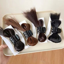 Load image into Gallery viewer, Women Half-tie Hair Claw Feather Shuttlecock Head Lazy Meatball Head Crab Clip Wig Catch Clip High Ponytail Hair Accessories
