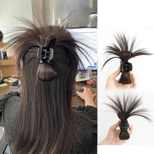Load image into Gallery viewer, Women Half-tie Hair Claw Feather Shuttlecock Head Lazy Meatball Head Crab Clip Wig Catch Clip High Ponytail Hair Accessories
