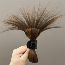 Load image into Gallery viewer, Women Half-tie Hair Claw Feather Shuttlecock Head Lazy Meatball Head Crab Clip Wig Catch Clip High Ponytail Hair Accessories
