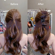 Load image into Gallery viewer, Women Half-tie Hair Claw Feather Shuttlecock Head Lazy Meatball Head Crab Clip Wig Catch Clip High Ponytail Hair Accessories
