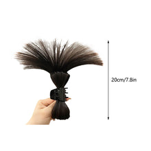 Load image into Gallery viewer, Women Half-tie Hair Claw Feather Shuttlecock Head Lazy Meatball Head Crab Clip Wig Catch Clip High Ponytail Hair Accessories
