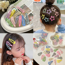 Load image into Gallery viewer, 10pcs Colorful Star BB Hair Clips Girls Y2K Cute Star Barrettes Women Simple Metal Snap Clip Headdress Hair Jewelry Accessories
