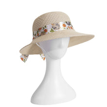 Load image into Gallery viewer, Summer Women Imitation Rafi Grass Hat Portable Holiday Beach Outing Sun-proof Solid Color Female Sunshade Bonnet Cap
