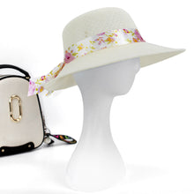 Load image into Gallery viewer, Summer Women Imitation Rafi Grass Hat Portable Holiday Beach Outing Sun-proof Solid Color Female Sunshade Bonnet Cap
