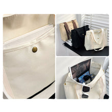 Load image into Gallery viewer, Large Capacity Canvas Tote Bags for Work Commuting Carrying Bag College Style Student Outfit Book Shoulder Bag

