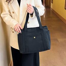Load image into Gallery viewer, Large Capacity Canvas Tote Bags for Work Commuting Carrying Bag College Style Student Outfit Book Shoulder Bag
