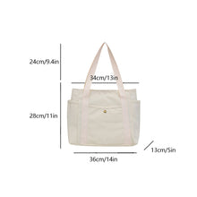 Load image into Gallery viewer, Large Capacity Canvas Tote Bags for Work Commuting Carrying Bag College Style Student Outfit Book Shoulder Bag
