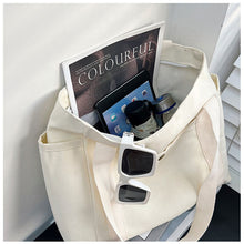 Load image into Gallery viewer, Large Capacity Canvas Tote Bags for Work Commuting Carrying Bag College Style Student Outfit Book Shoulder Bag
