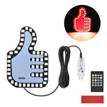 Load image into Gallery viewer, USB Car Finger Gesture Light LED RGB Colorful Fun Gesture Light Hand Lamp Middle Finger Truck Car Accessories
