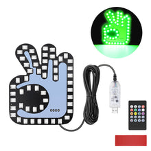 Load image into Gallery viewer, USB Car Finger Gesture Light LED RGB Colorful Fun Gesture Light Hand Lamp Middle Finger Truck Car Accessories
