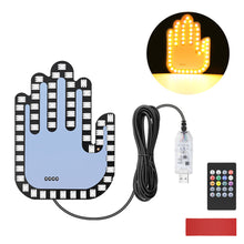 Load image into Gallery viewer, USB Car Finger Gesture Light LED RGB Colorful Fun Gesture Light Hand Lamp Middle Finger Truck Car Accessories
