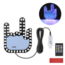 Load image into Gallery viewer, USB Car Finger Gesture Light LED RGB Colorful Fun Gesture Light Hand Lamp Middle Finger Truck Car Accessories
