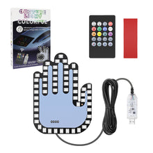 Load image into Gallery viewer, USB Car Finger Gesture Light LED RGB Colorful Fun Gesture Light Hand Lamp Middle Finger Truck Car Accessories
