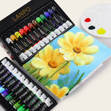 Load image into Gallery viewer, 12/24 Colors Acrylic Paints Set Professional Brush Set 12ml Tubes Artist Drawing Painting Pigment Hand Painted Wall Paint DIY
