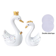 Load image into Gallery viewer, 2Pcs/Set Car Dashboard Ornaments Swan Romance Gifts for Woman Car Center Console Decoration Auto Interior Accessories
