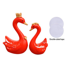 Load image into Gallery viewer, 2Pcs/Set Car Dashboard Ornaments Swan Romance Gifts for Woman Car Center Console Decoration Auto Interior Accessories
