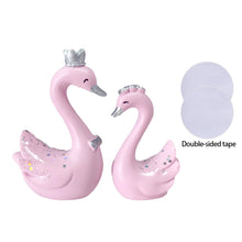 Load image into Gallery viewer, 2Pcs/Set Car Dashboard Ornaments Swan Romance Gifts for Woman Car Center Console Decoration Auto Interior Accessories
