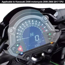 Load image into Gallery viewer, TPU Motorcycle Dashboard Protector Scratch Cluster Screen Protection Instrument Film Stickers Fit For Kawasaki Z400 Z650 Z900 2017
